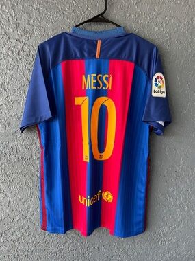 Barcelona Lionel Messi #10 2016/17 Home Soccer Jersey Men Size